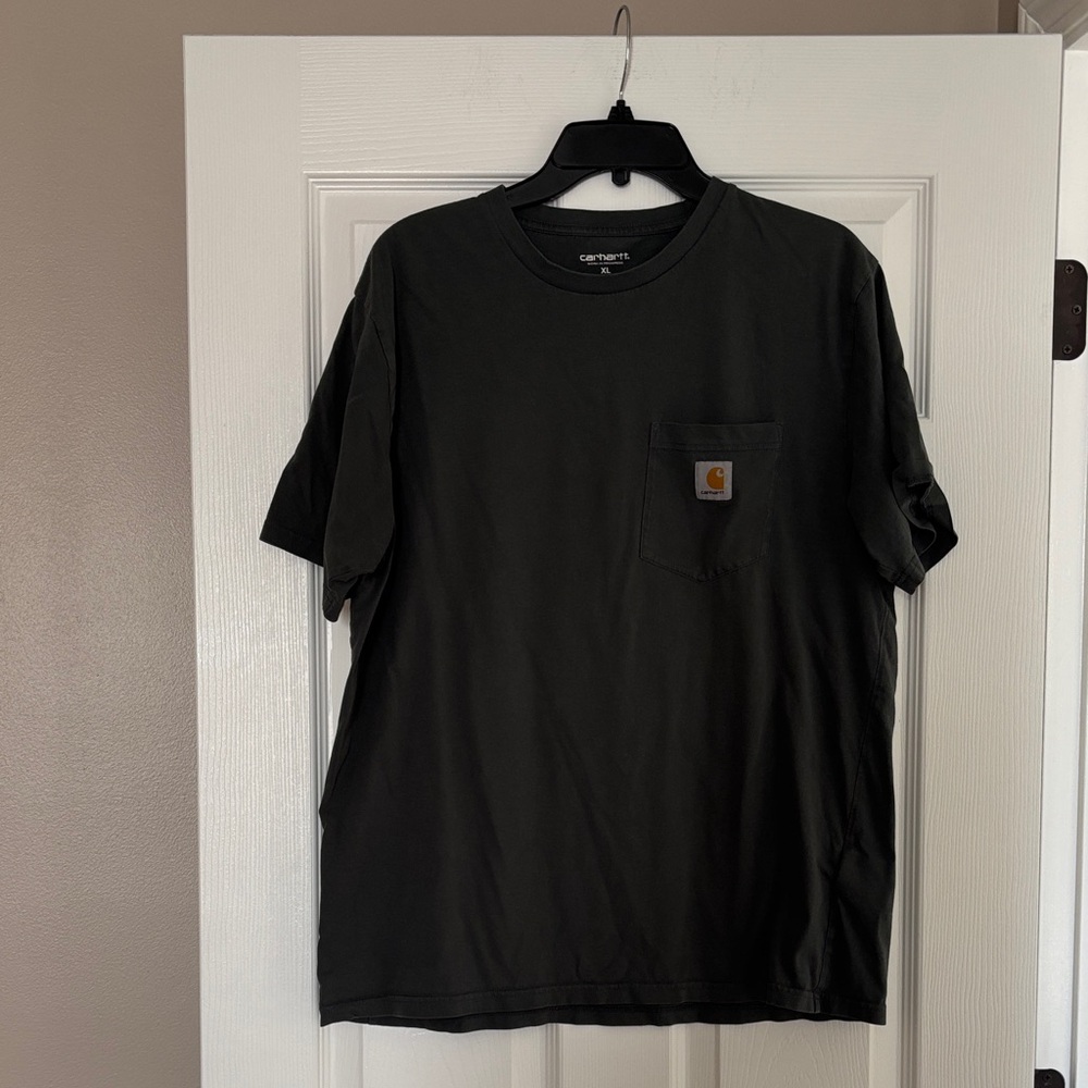 Carhartt Men's Dark Green Tee with Pocket